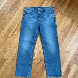 GAP 90’s straight high rise medium wash jeans 16 short